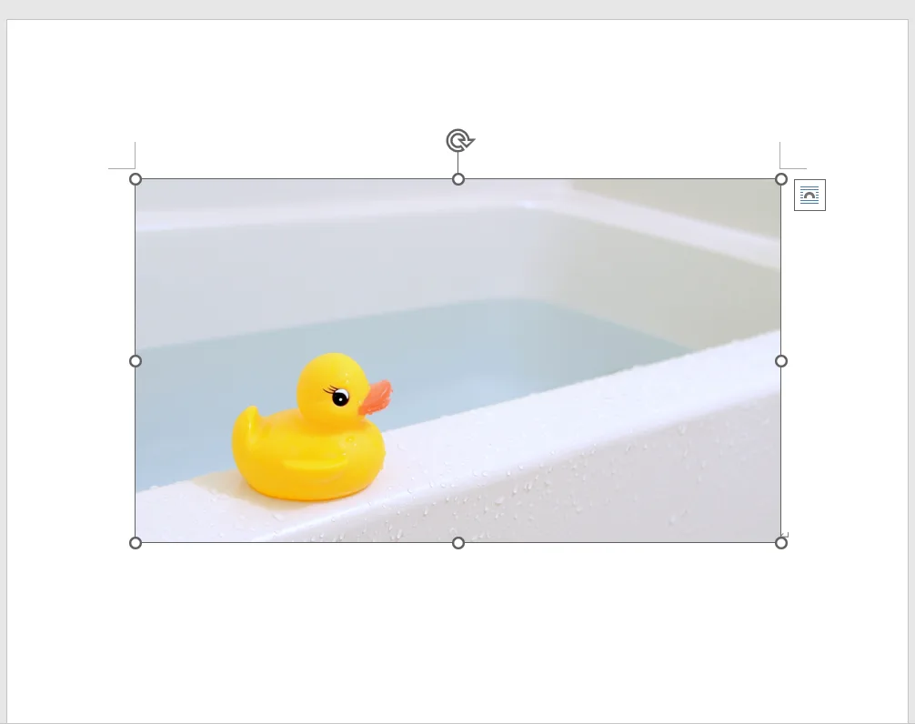 「Word」画像を挿入した例。