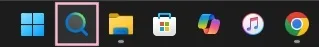 タスクバーの「検索」アイコン。