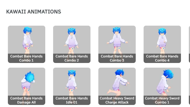 KAWAII ANIMATIONSの一例