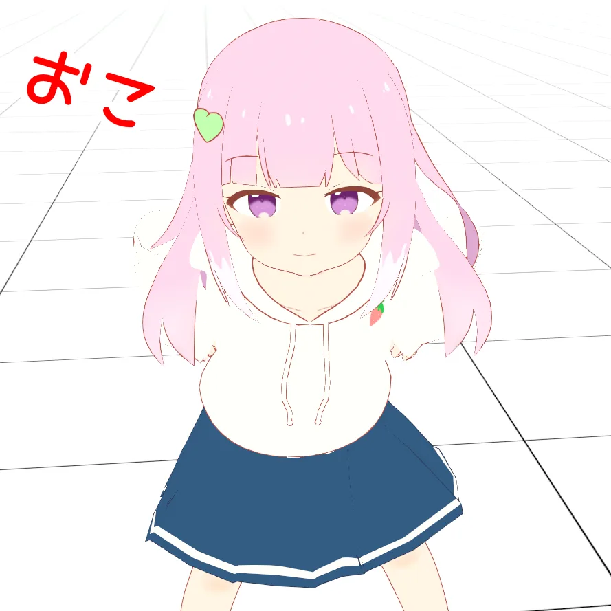 怒った表情と動作をしたフレレ
